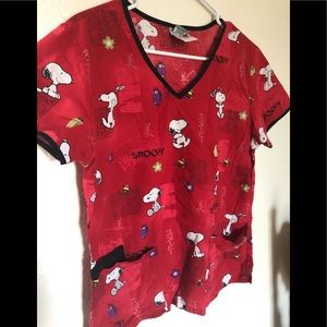 Cute Snoopy Scrub Top